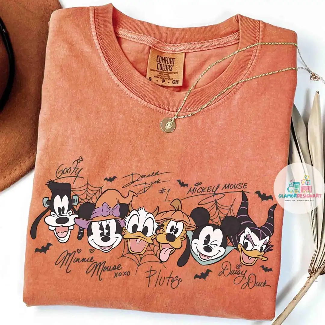 Mickey & friends Halloween Signature shirt, Not So Scary Halloween Party shirt, Halloween party 2025, Family costume outfit sweatshirt