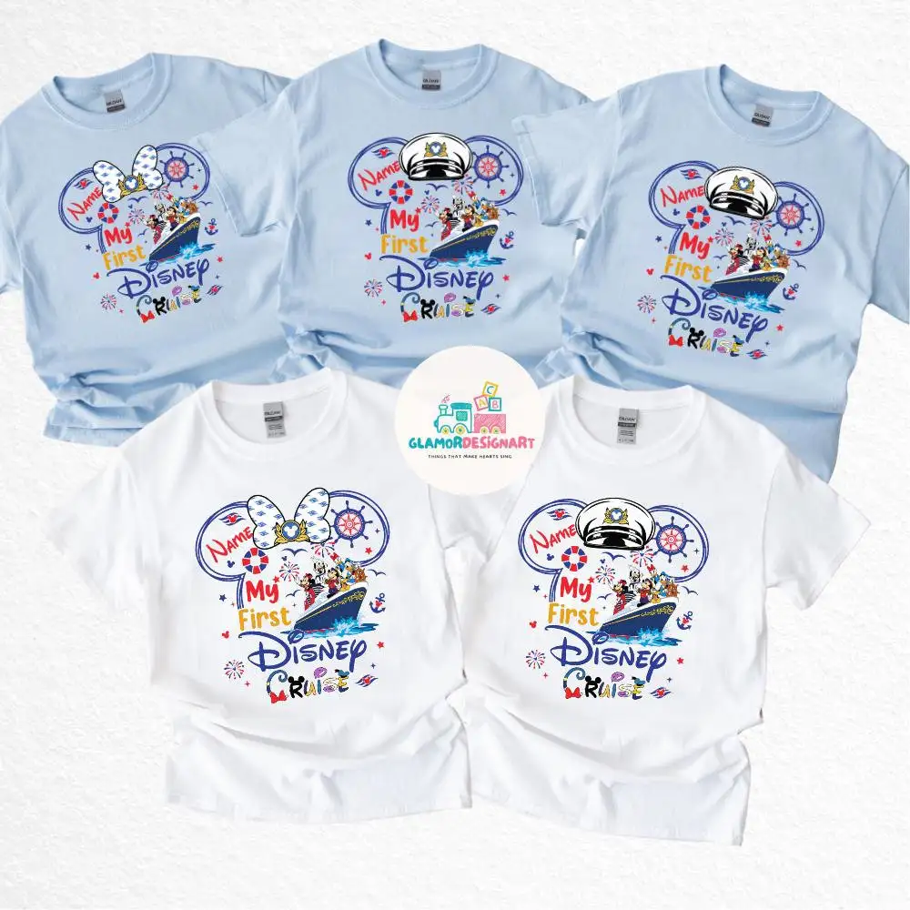 Personalized Mickey and Friends My First Disney Cruise Shirt, My 1st Cruise Group Matching, Disney Family Cruise Vacation 2025, Disney Trip