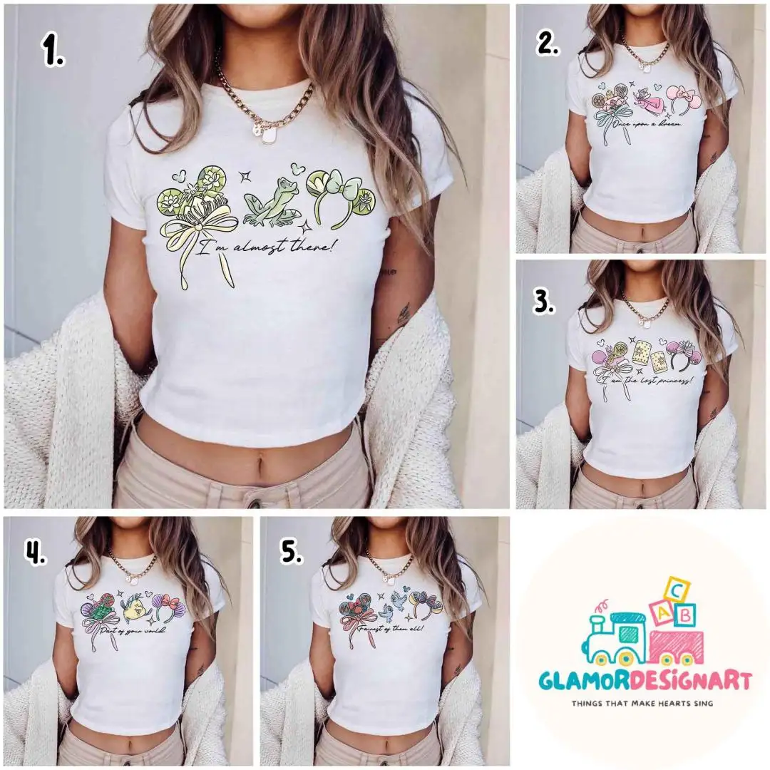 Coquette Bows Disney Princess Baby Teee, Tiana Ariel Elsa Rapunzel Belle Jasmine Shirt, Disney Princess Tee, WDW Magic Kingdom Tee