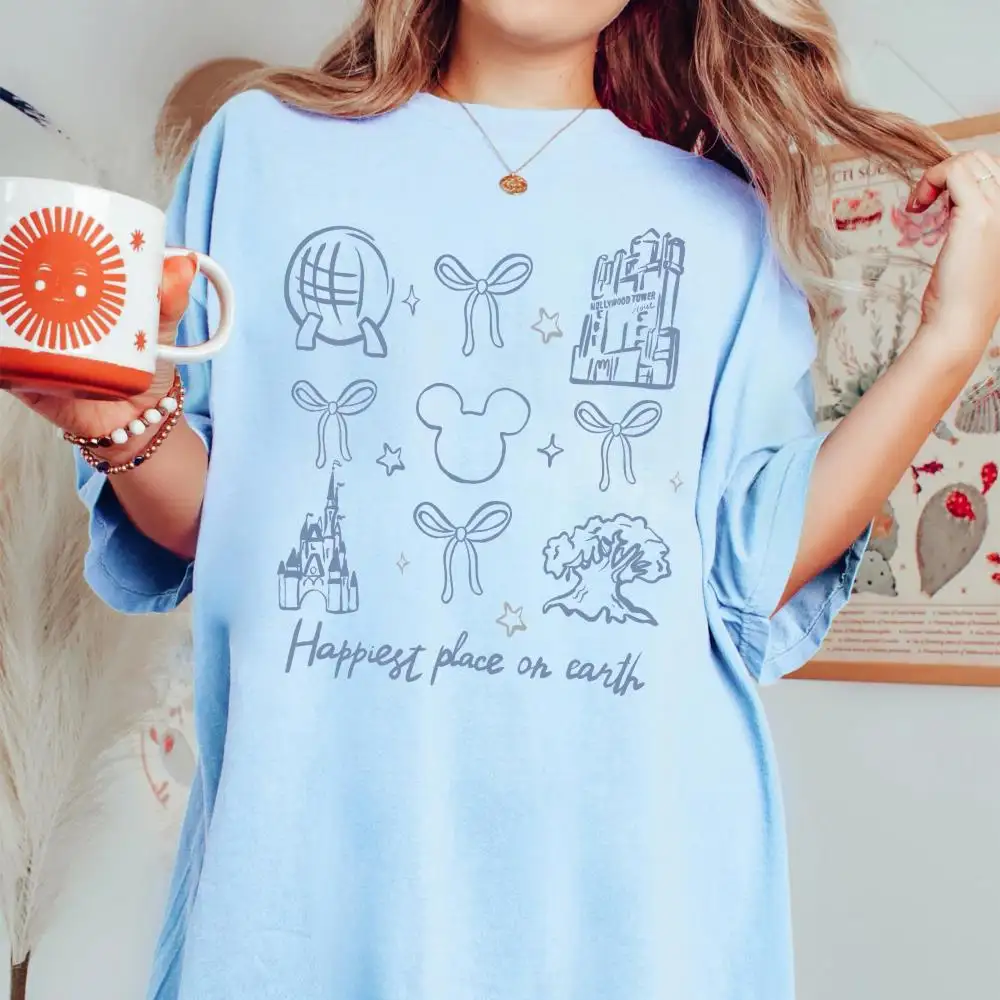 Disney Coquette Shirt, Walt Disney World Coquette Shirt, Disney Castle Shirt Hollywood Studios Shirt Comfort Color Shirt Magic Kingdom Girly