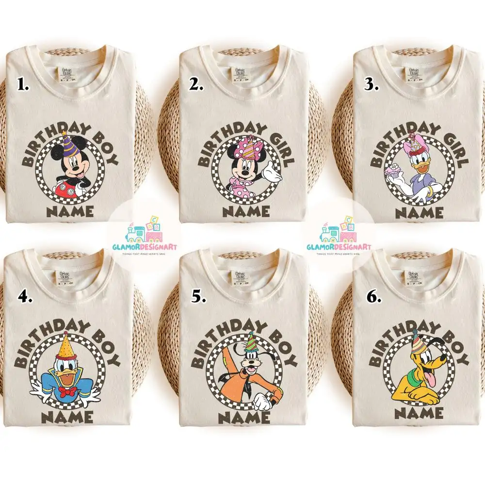 Custom Disney Family Birthday Shirt, Mickey Minnie Shirt, Disney Birthday Squad Shirt, Disney Birthday Boy Shirt, Disney Birthday Girl Shirt