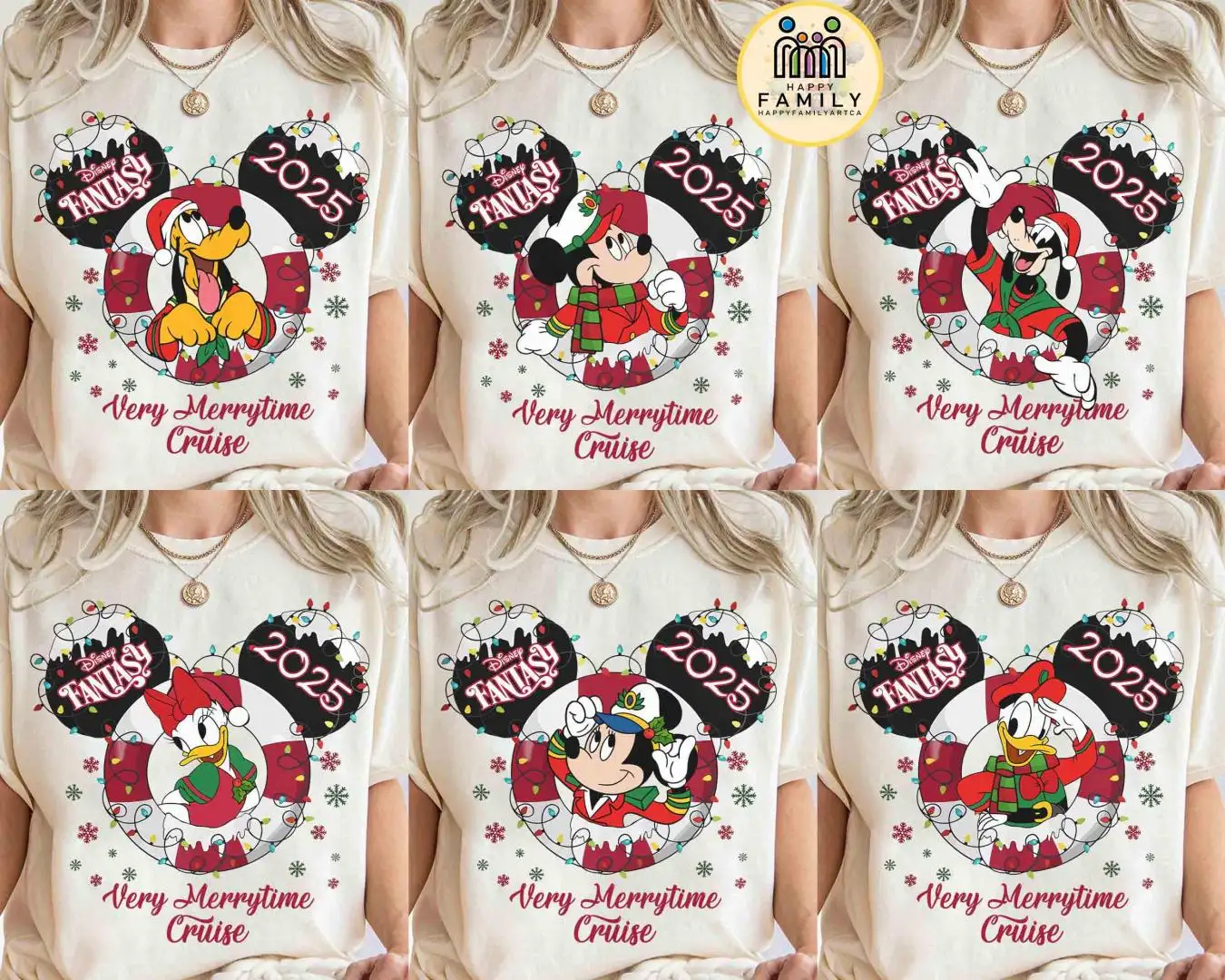 Disney Christmas Cruise 2025 Shirt, Mickey And Friends Family Christmas Cruise, Matching Family Xmas Cruise Tees, Very Merrytime Cruise Tee