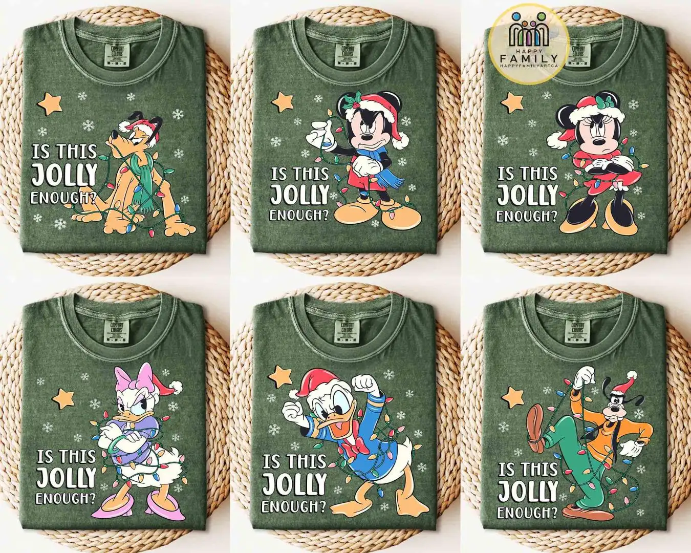 Funny Is This Jolly Enough Shirt, Disney Mickey's Very Merry Xmas Party 2025 Tee, Mickey & Friend Christmas Lights Shirt, WDW Family Gifts