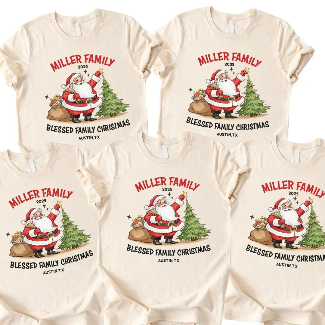 Christmas Family Name Shirts, Family Reunion Tees, Holiday Matching Sweatshirt, Personalized Family XMAS Hoodie, Christmas Family Gift