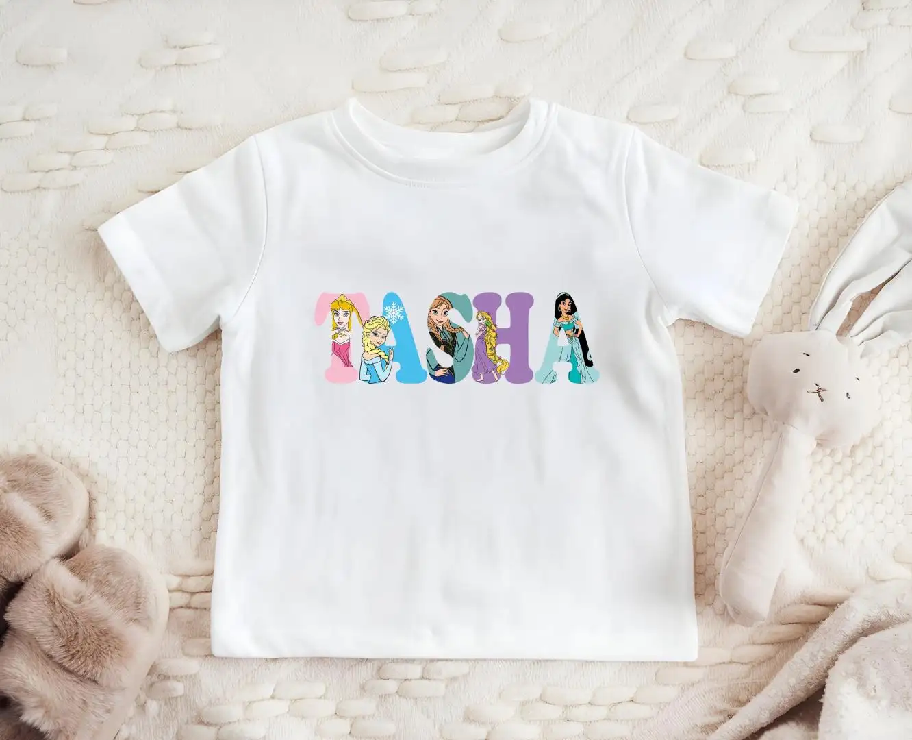 Custom Name Disney Princess Shirt for Toddler Birthday