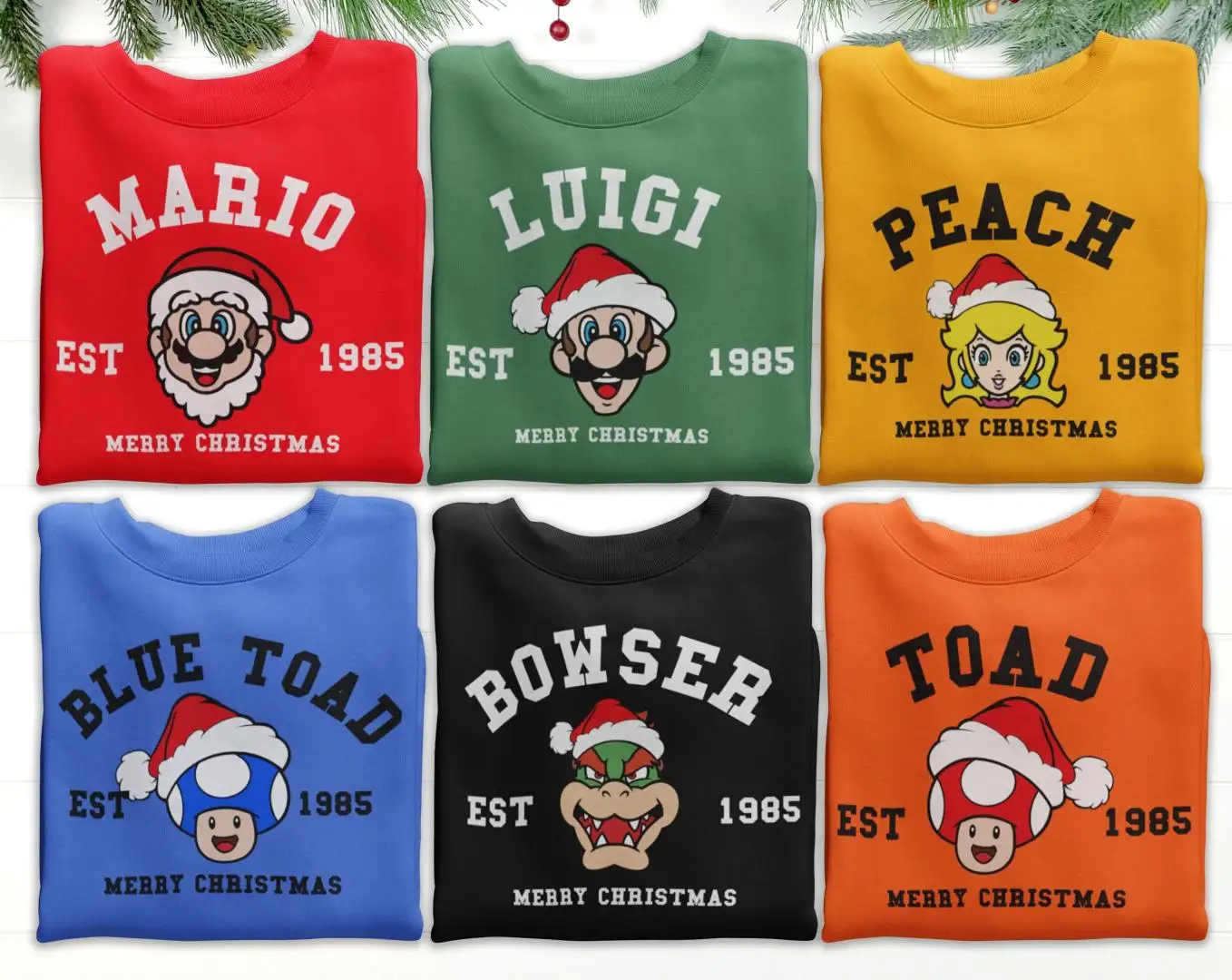 Mario Christmas Shirt for Family Matching