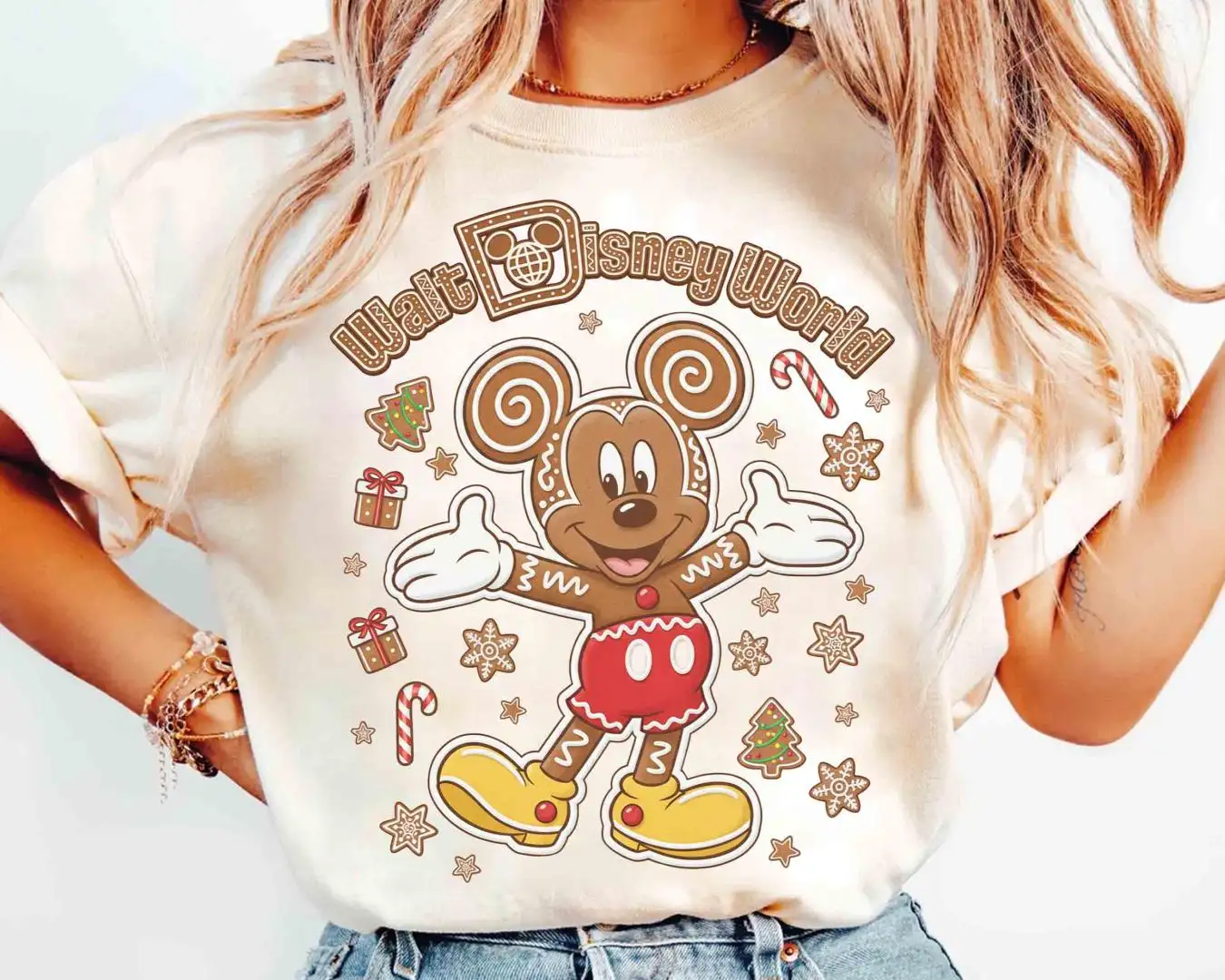 Comfort Colors® Mickey Mouse Gingerbread Walt Disney World Christmas Shirt, Mickey's Very Merry Xmas Party 2025 Family Trip, Family Gift