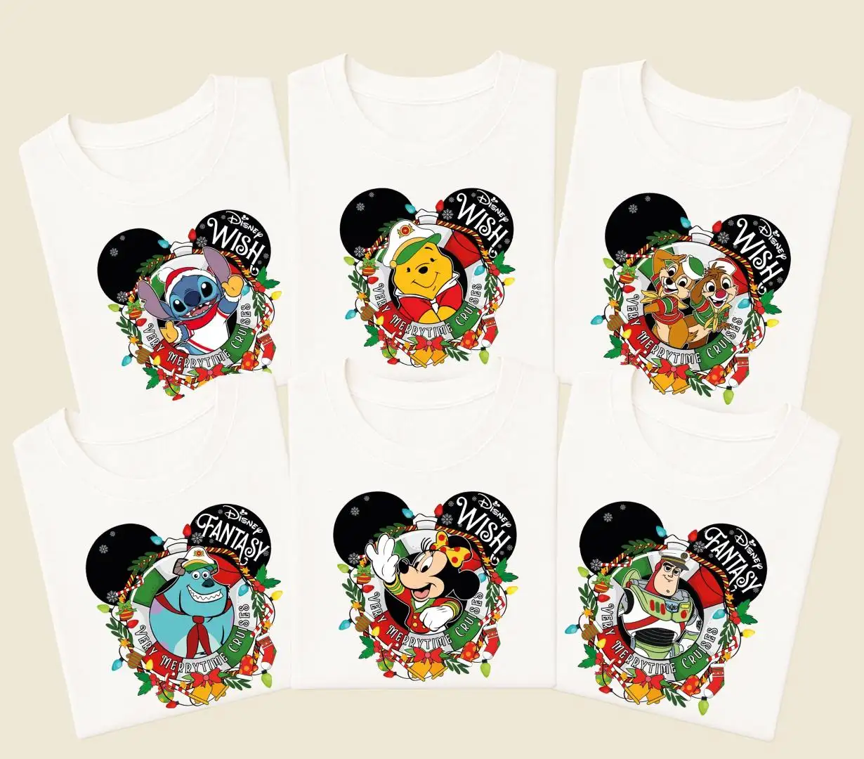 Disney Christmas Cruise Shirt, Winnie The Pooh XMAS Cruise Hoodie, Stitch Magic Holiday Sweatshirt, Mickey Fantasy Cruising Tee