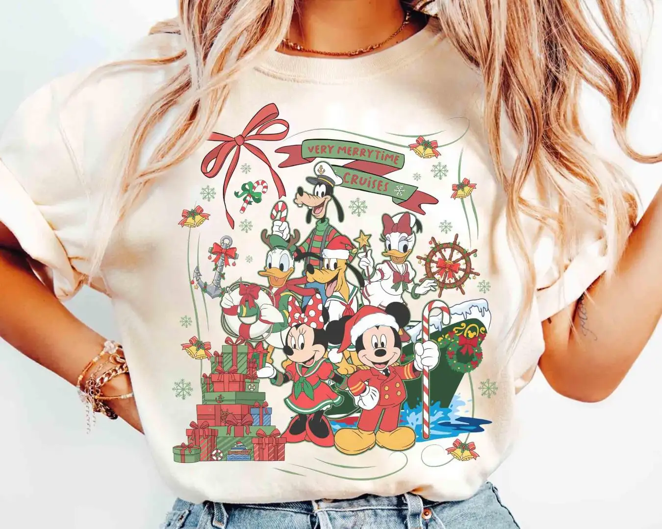 Disney Mickey & Friends Cruise Christmas Very Merrytime Cruises Shirt, Wish Dream Wonder Magic Tee, Family Xmas Cruise Trip Matching Tee