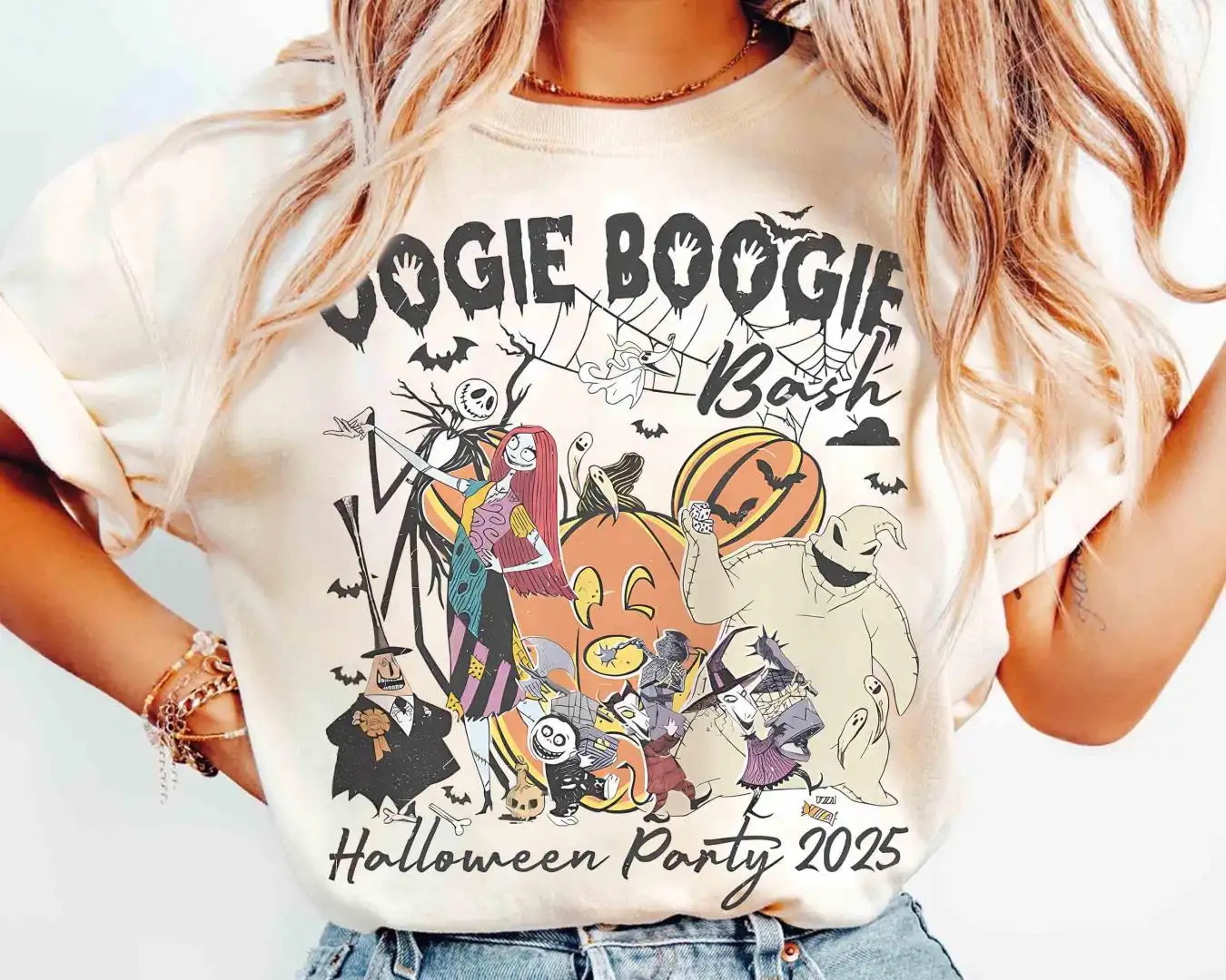 Disney Oogie Boogie Bash 2025 Shirt, Disney Villains Tee, Mickey And Friends Tee, Mickey's Not So Scary Party Halloween Gift, Jack Sally Tee