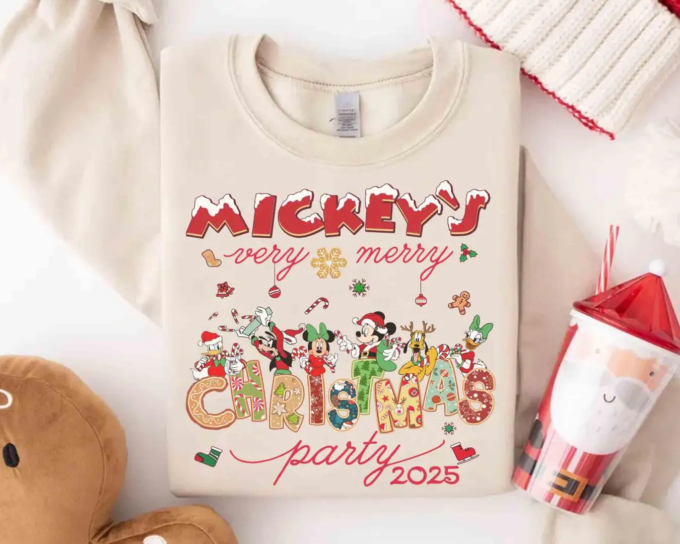 Mickey's Very Merry Christmas Party 2025 Shirt, Disney Santa Mickey And Minnie Custom Tee, Disneyland Vacation Family Matching Trip Gift