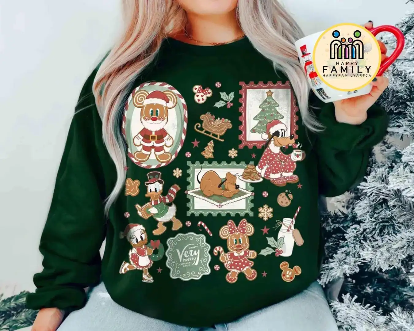 Retro Mickey & Friends Gingerbread Cookies Disney Christmas Shirt, WDW Disneyland Family Holiday Gifts, Mickey's Very Merry Xmas 2025 Party