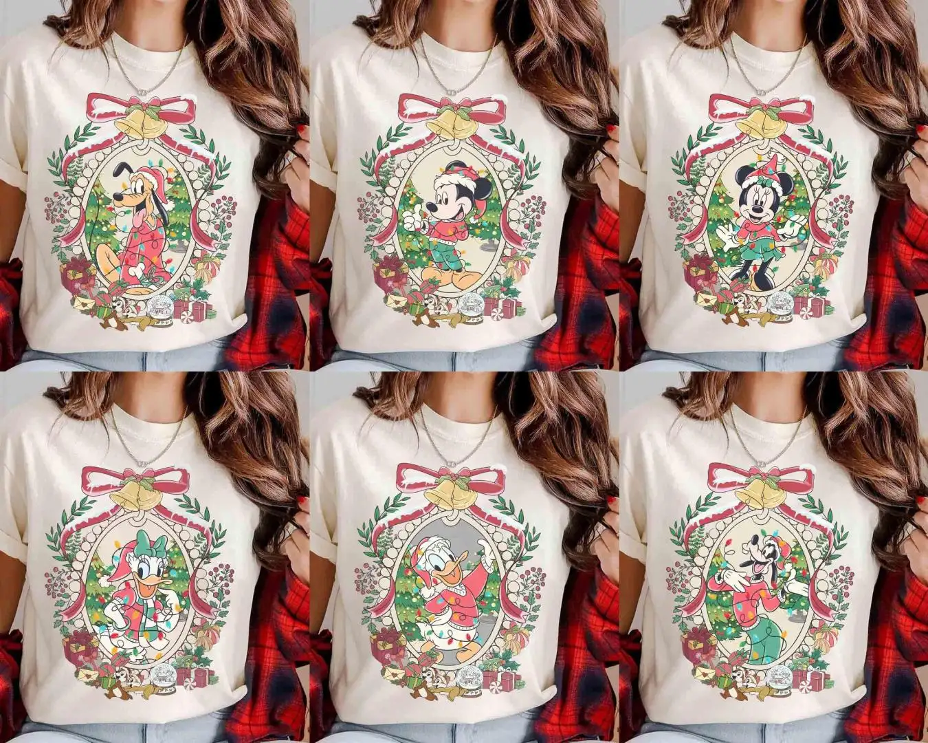 Coquette Bow Disney Mickey & Friends Group Christmas Shirt, Mickey's Very Merry Xmas Party 2025 Tee, WDW Disneyland Family Holiday Gift