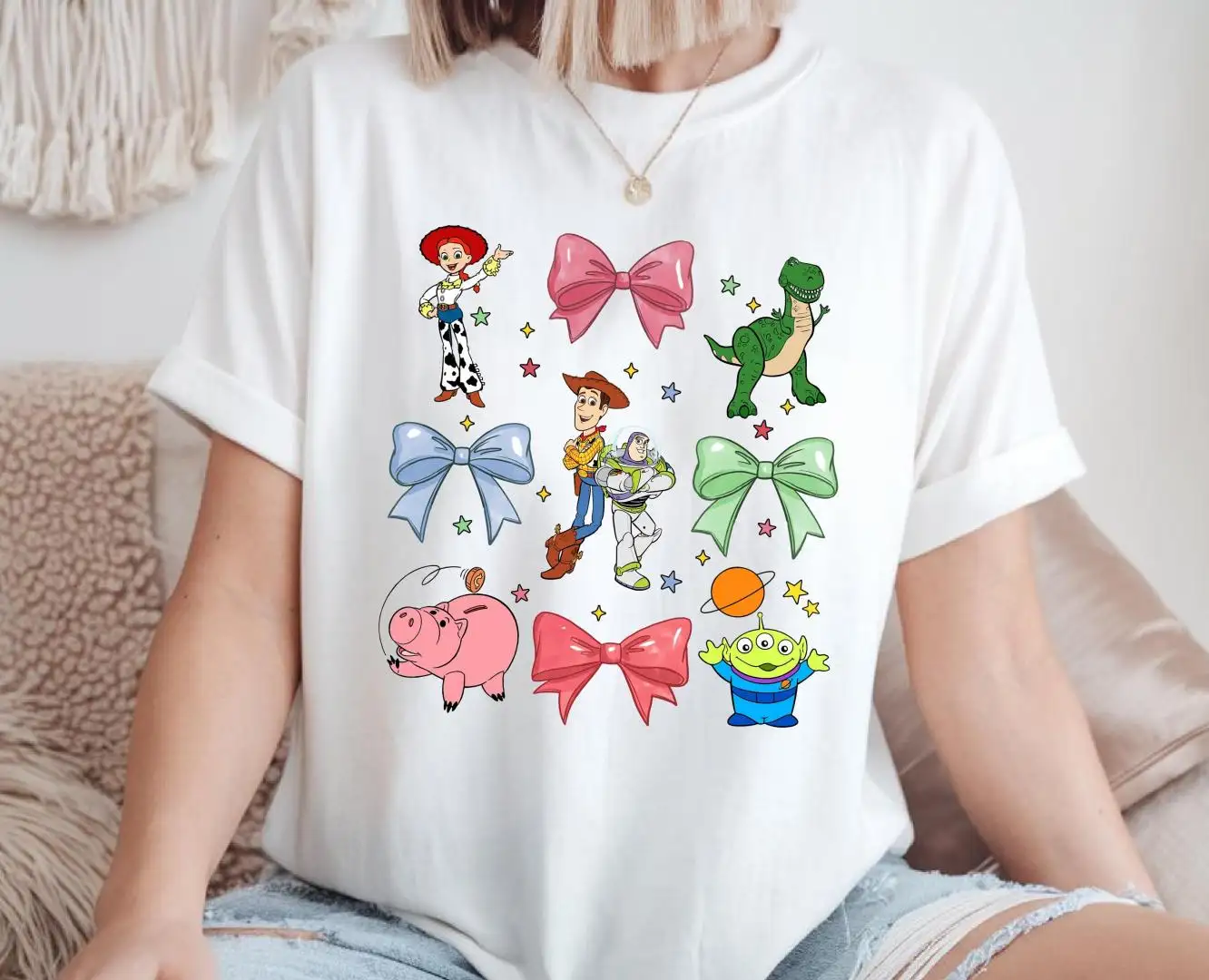 Coquette Disney Toy Story Bow Shirt for Family Trip