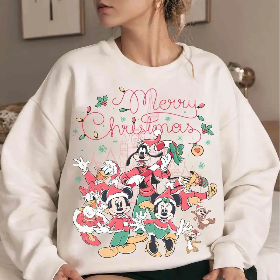 Comfort Colors Mickey's Very Merry Christmas Party 2025 Shirt, Mickey & Friends Holiday Tee, Disney Family Xmas, Group Holiday Trip Gifts