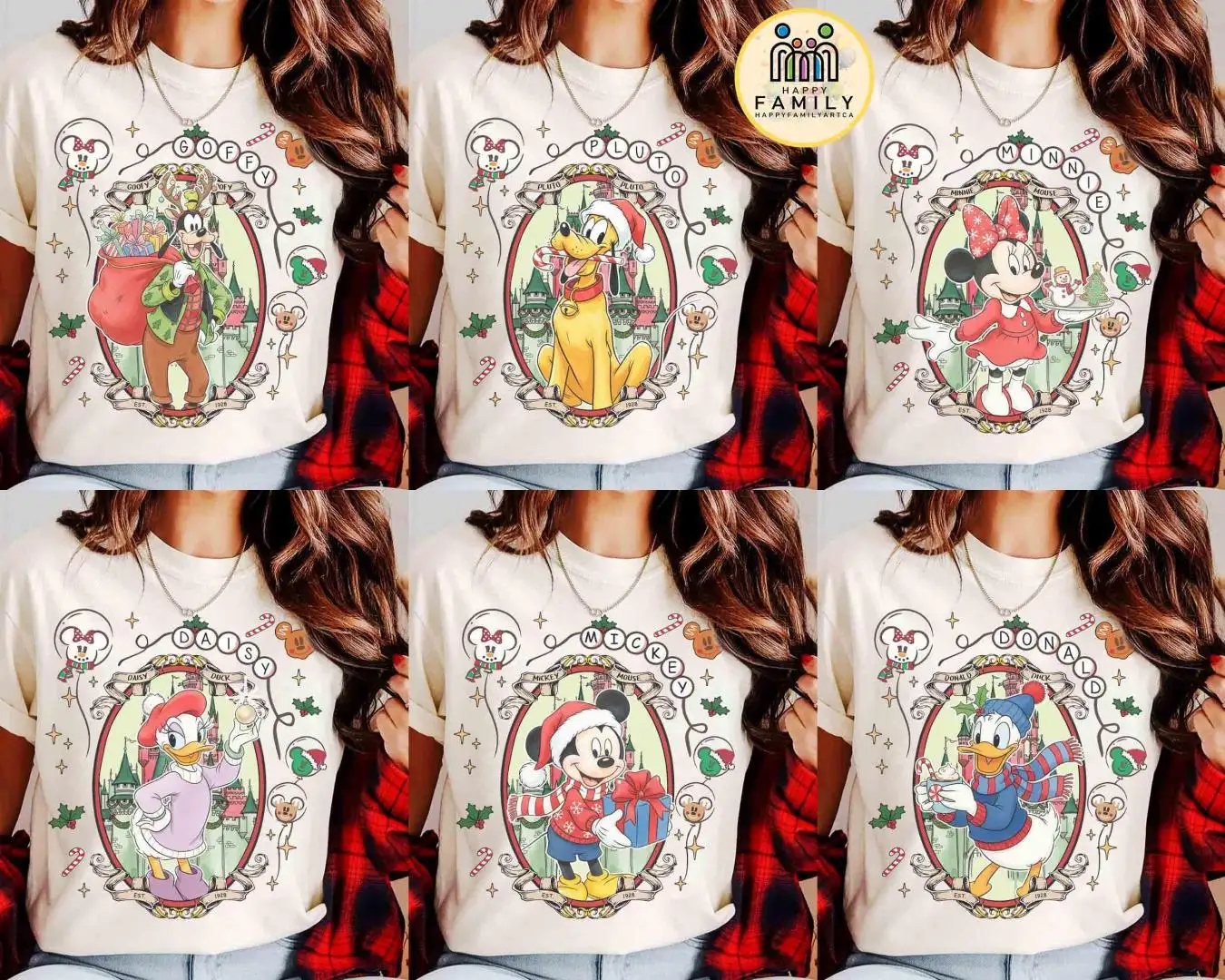 Vintage Disney Santa Mickey & Friends Christmas Shirt, Disneyland Holiday Family Trip Gifts, Mickey's Very Merry Christmas Party 2025 Tee