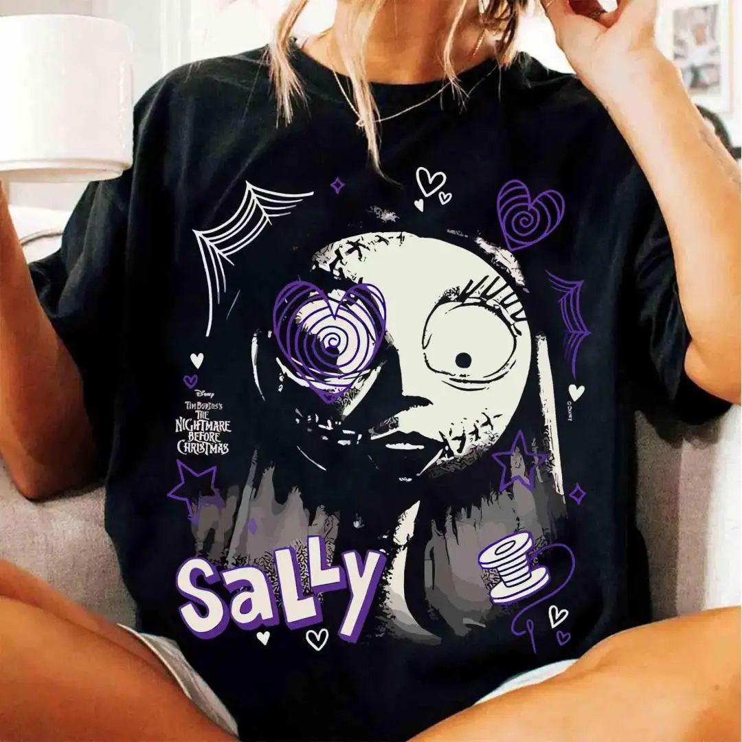 Comfort Colors® Sally Big Face Halloween Shirt, Jack & Sally, Disneyland Trip, Nightmare Before Christmas Tee, Oogie Boogie Bash 2025 Party