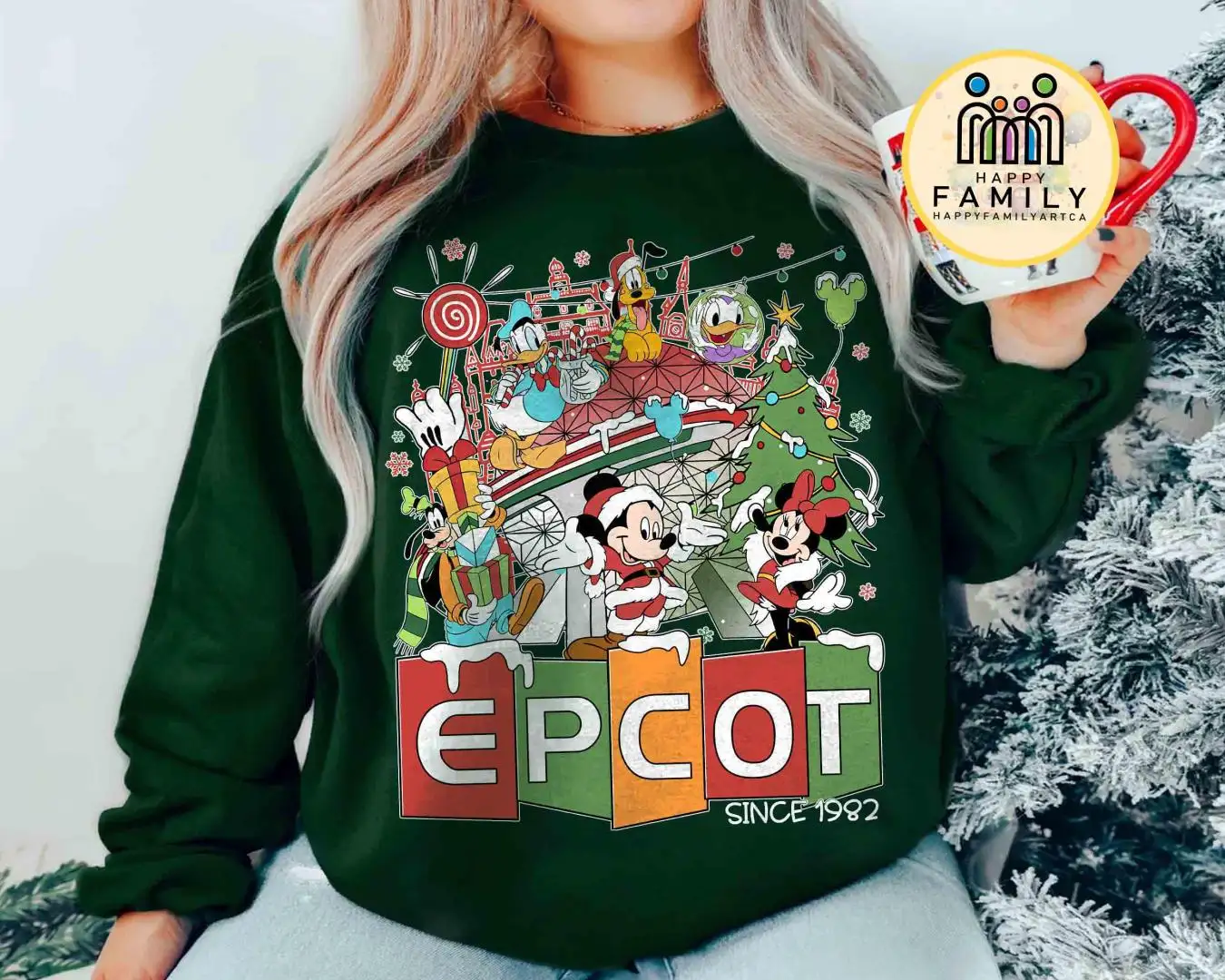 Mickey And Friends Disney Christmas Epcot International Festival of the Holidays Shirt, Joy To The World, Disney Family Christmas Party 2025