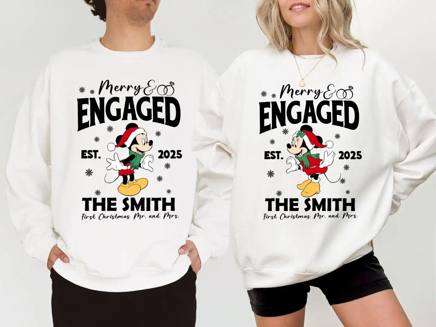 Mickey Minnie Christmas Shirts, Mouse Family Christmas Sweatshirt, XMAS Holiday Wife Hubby Gift Hoodie, Disney Couple Christmas Castle Tee