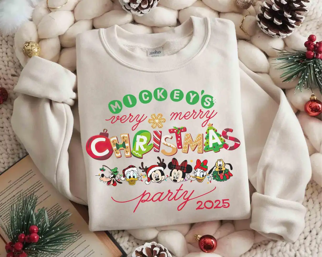 Mickey's Very Merry Christmas Party 2025 Sweatshirt, Disney Santa Mickey And Minnie Custom Tee, Disneyland Vacation Family Matching Trip