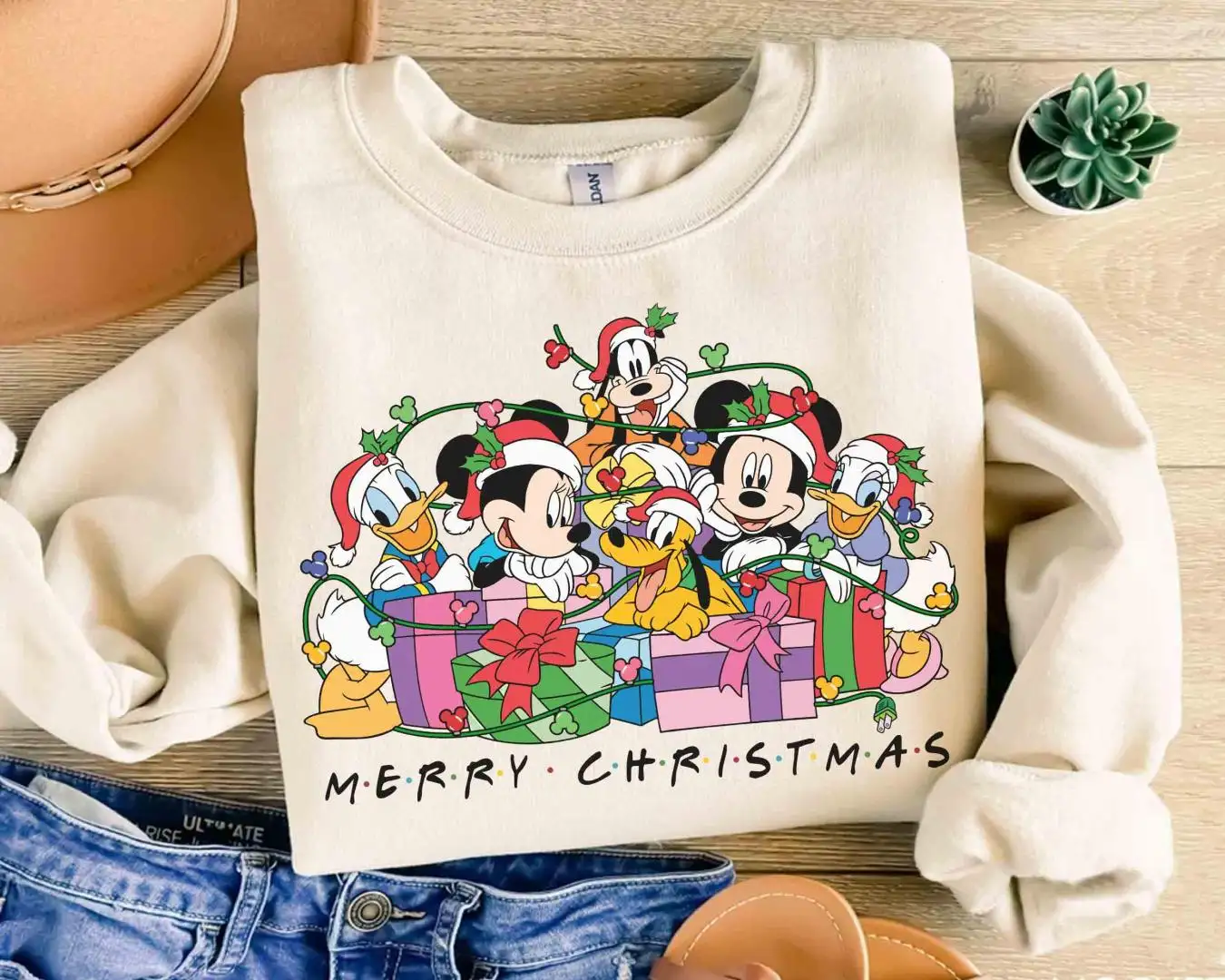 Mickey's Very Merry Christmas Party 2025 Shirt, Disneyland Vacation Family Matching Trip Gift, Disney Santa Mickey And Minnie Presents Tee