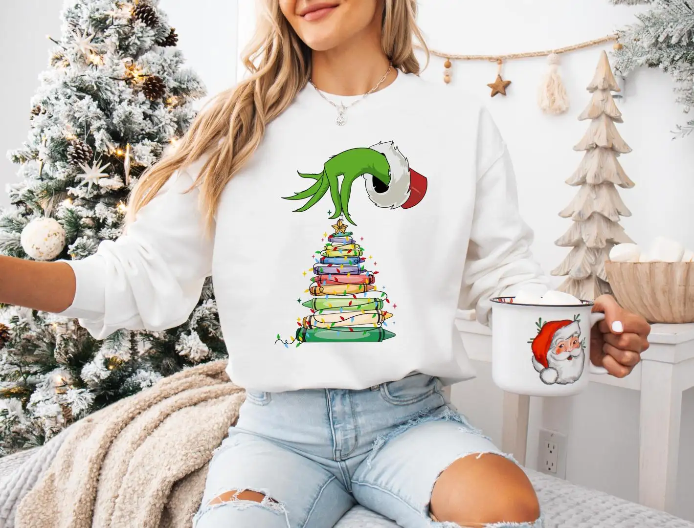 Disney Teacher Christmas Shirts, Merry Teacher Sweatshirt, Christmas Teacher Holiday Hoodie, Pencil Tree XMAS Tee, Teacher Team Gift