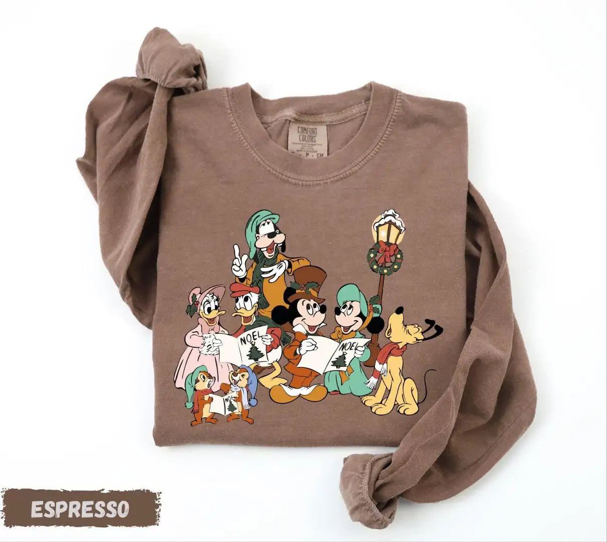 Comfort Colors® Mickey and Friends Noel Long Sleeve, Christmas Disney Shirt, Chip N Dale Shirt