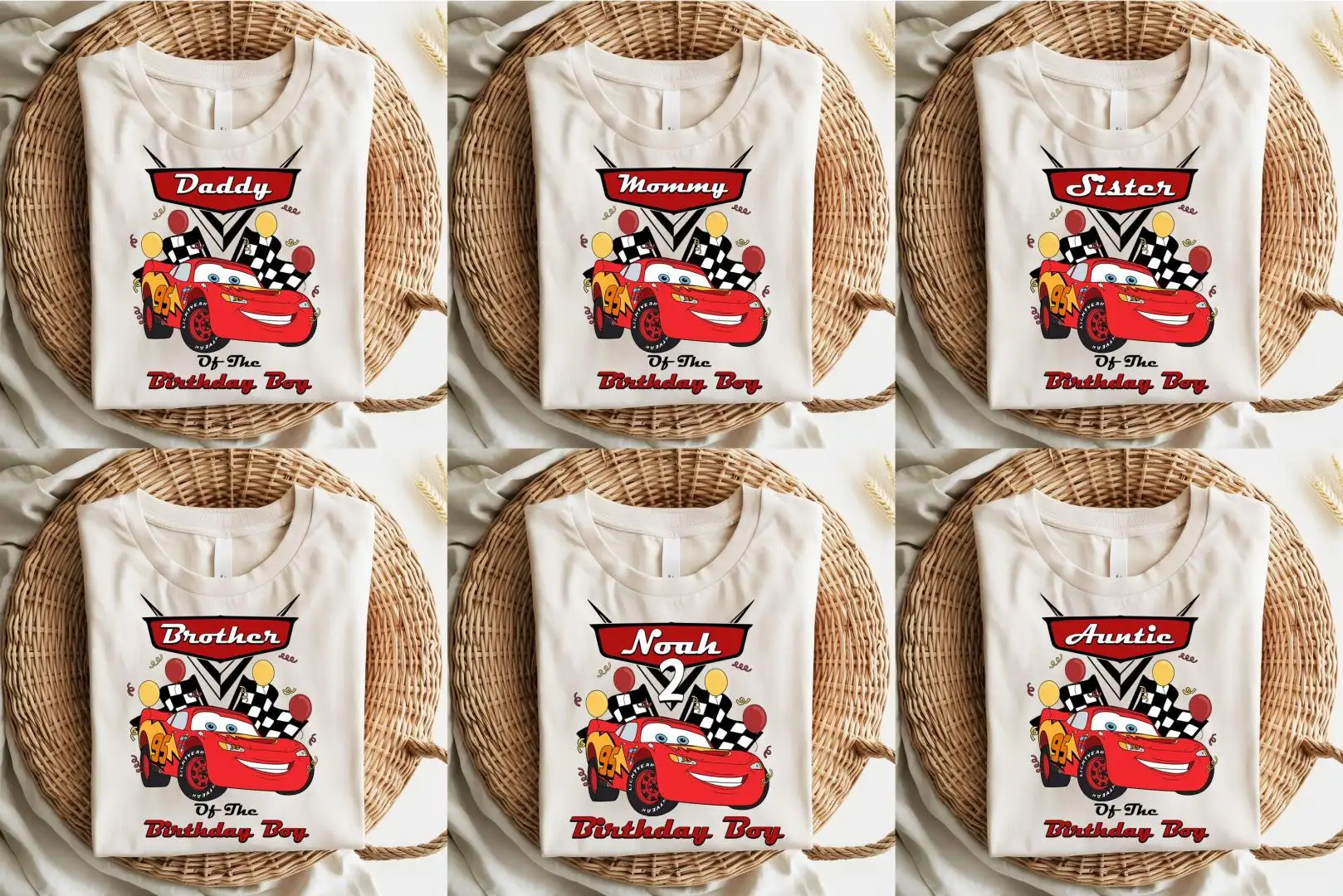 Disney Cars Lightning McQueen Birthday Shirt