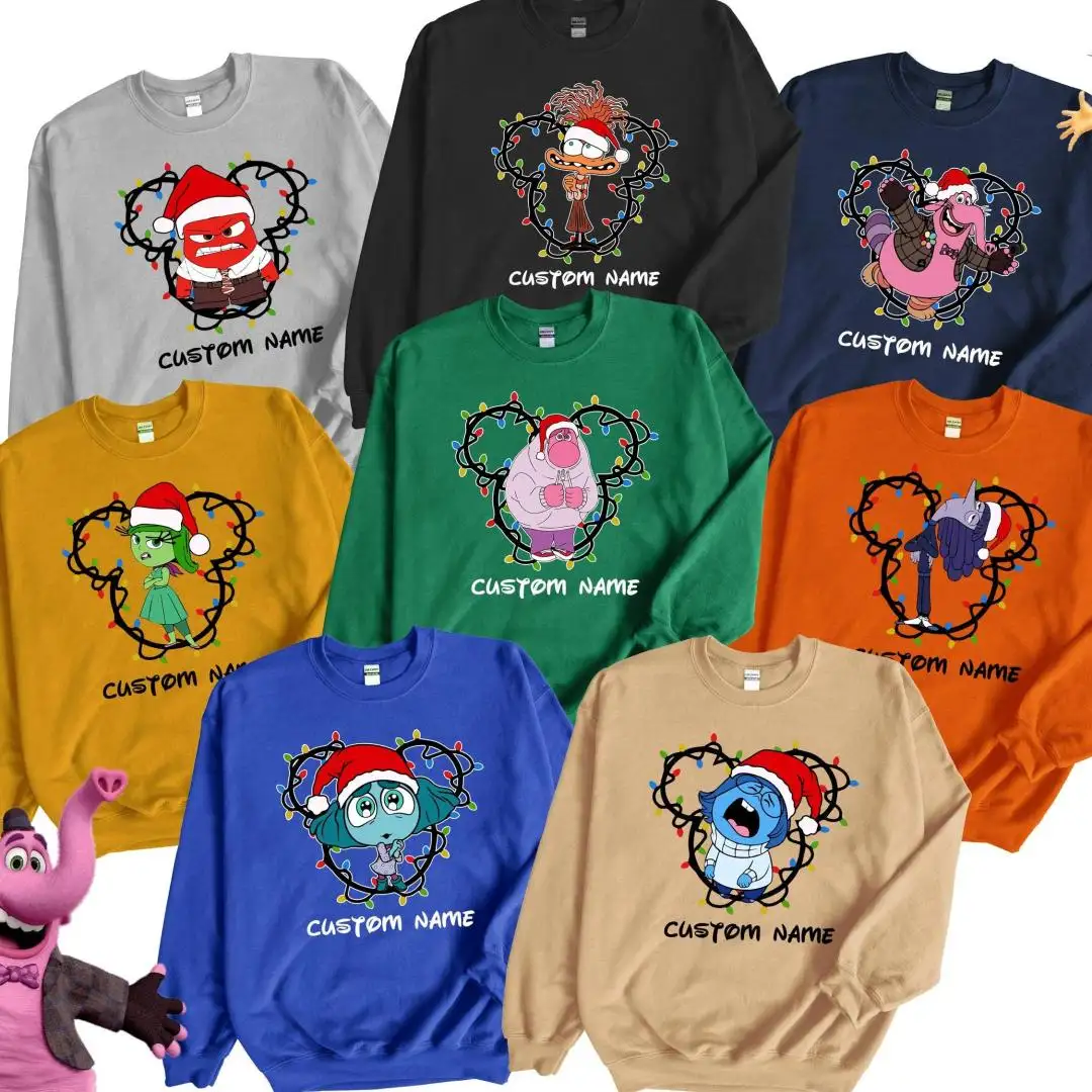 Personalized Disney Inside Out Christmas Lights Shirt