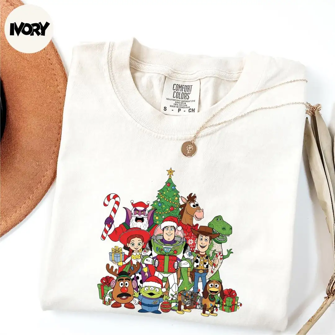 Comfort Colors® Toy Story Christmas Shirt, Xmas Shirt, Disney Pixar Xmas Shirt, Sheriff Woody Christmas Shirt, Buzz Lightyear Xmas Shirt