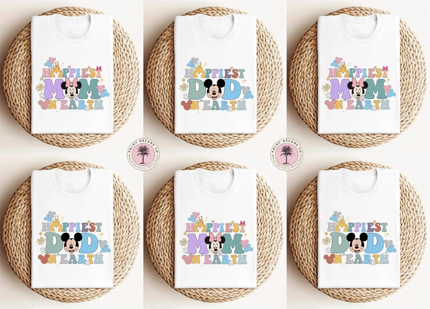 Happiest Dad and Mom on Earth Shirt, Magic Kingdom Shirt, Disney Dad Shirt, Disney Mom Shirt, Disney Family Trip Shirt