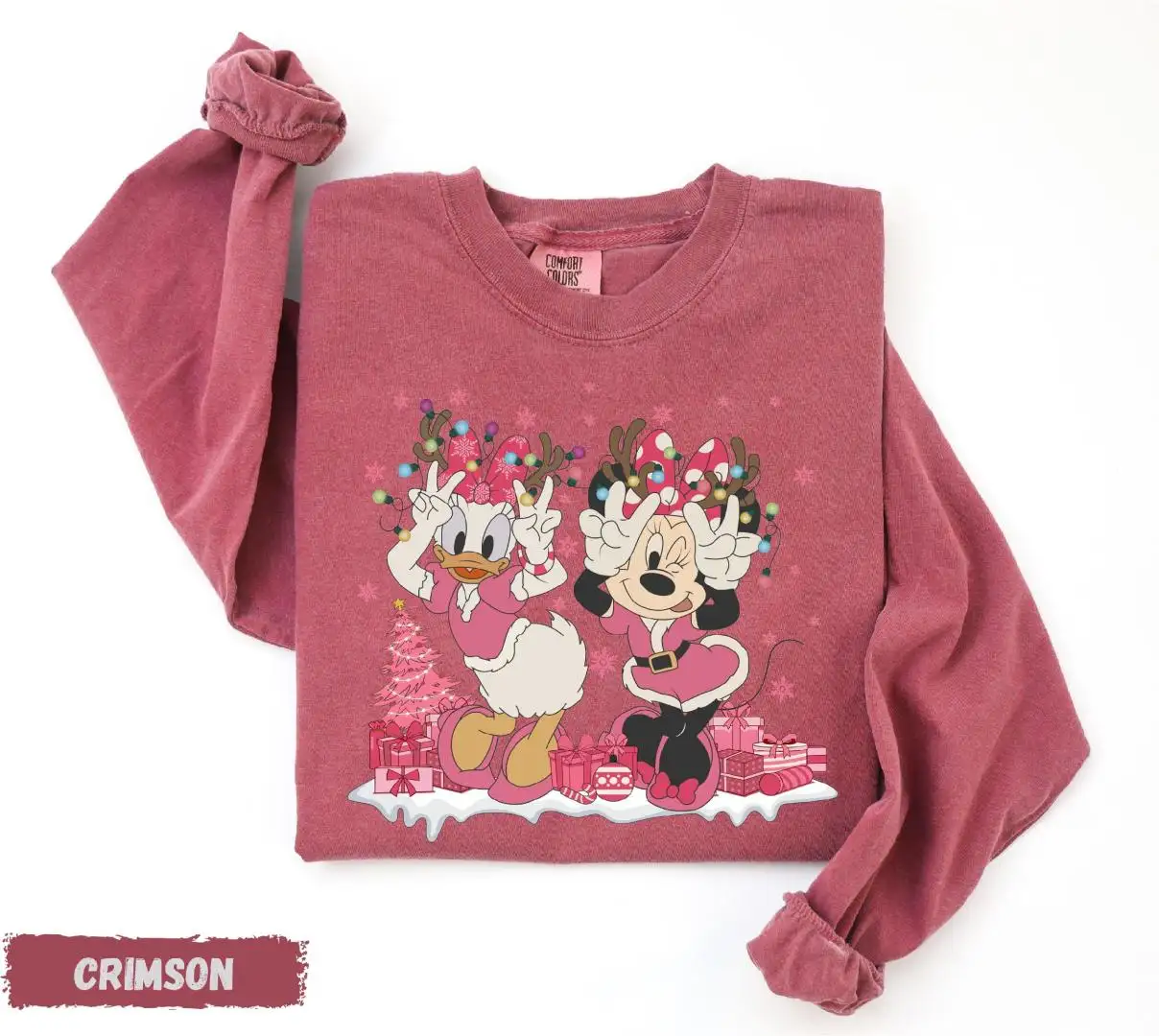 Comfort Colors® Minnie and Daisy Long Sleeve Tee, Disney Girls Shirt, Disney Best Friends Shirt, Holiday Gift, Minnie Mouse Shirt