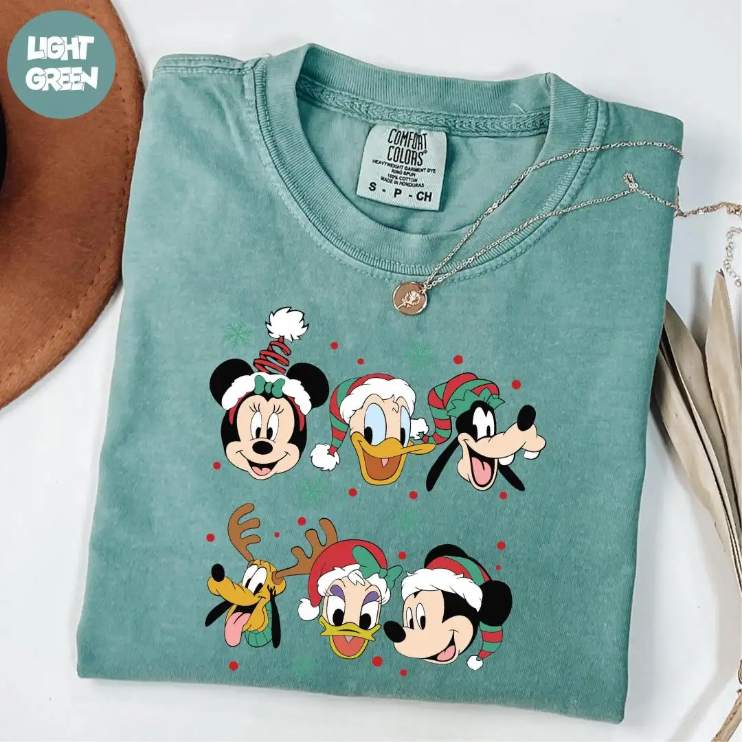 Comfort Colors® Disney Christmas Party Shirt, Minnie Xmas Shirt, Mickey and Co Christmas Shirt, Mickey Xmas Holiday Shirt, Disney Winter Tee