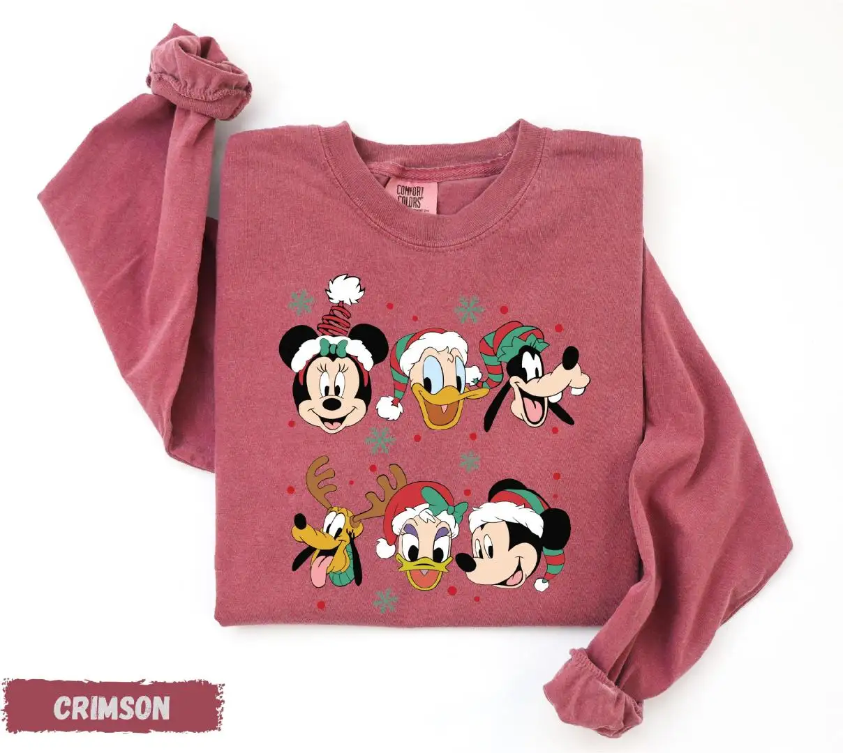Comfort Colors® Mickey and Friends Holiday Long Sleeve, Disney Christmas Shirt, Christmas Party Shirt, Disneyland Trip Shirt