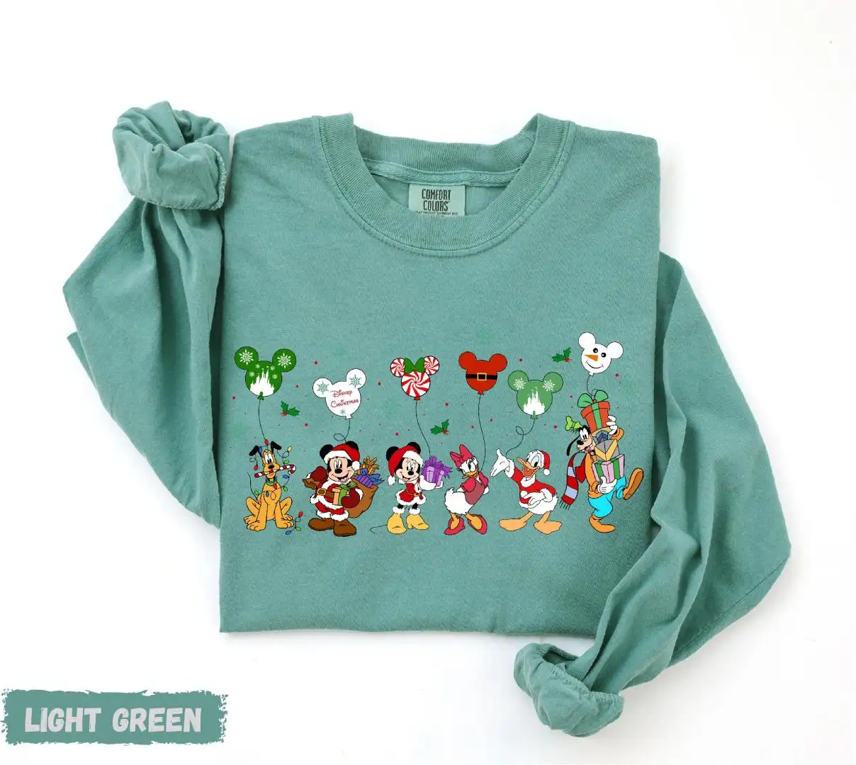 Comfort Colors® Mickey and Friends Christmas Long Sleeve, WDW Christmas Party Tee, Mickey Mouse Christmas Shirt, Disney Long Sleeve Tee
