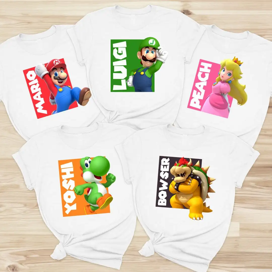 Mario Family Birthday Gift Shirt