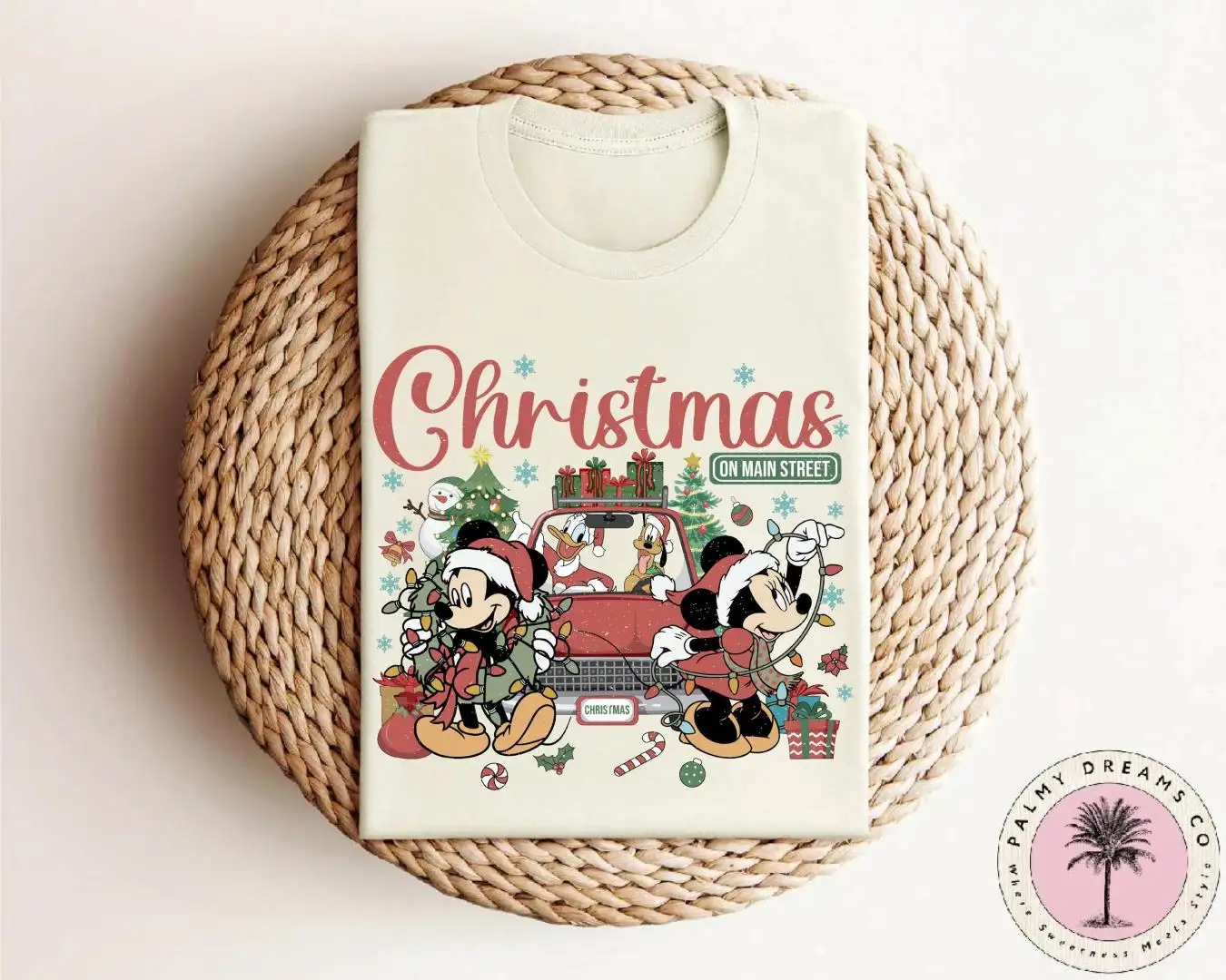 Disney Christmas on Main Street Shirt, Disney Family Christmas, Retro Christmas Shirt, Mickey and Minnie Shirt, Holiday Season Shirt