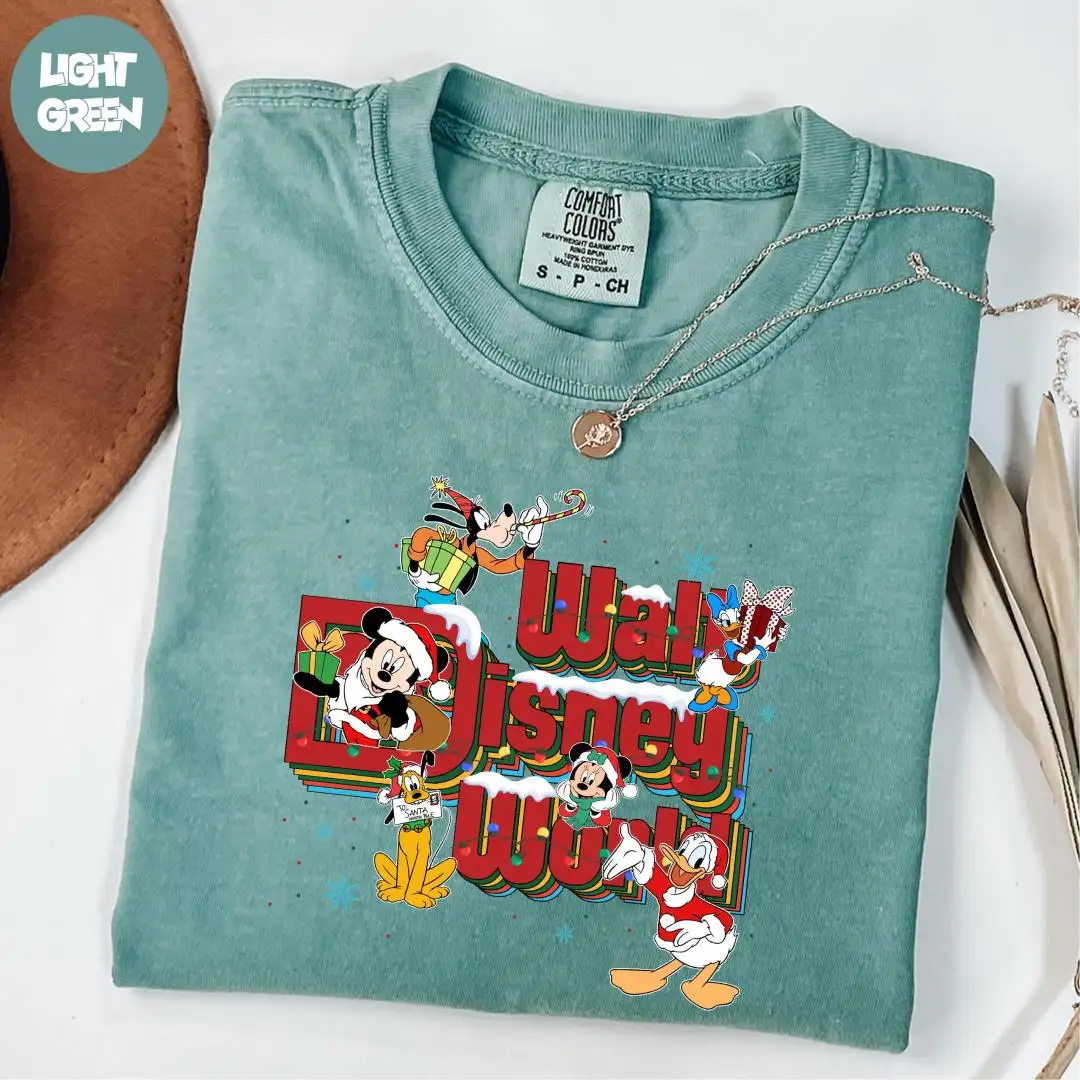 Comfort Colors® Walt Disney World Christmas Shirt, Disney Squad Xmas Party Tee, Mickey and Friends Christmas Shirt, Disney Xmas Holiday Gift