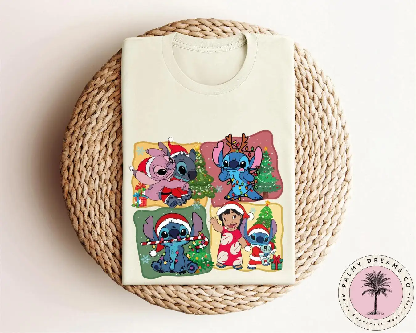 Christmas Stitch Shirt, Christmas Kids Shirt, Christmas Gift, Christmas Lights Shirt, Lilo and Stitch Shirt, Stitch and Friends Shirt