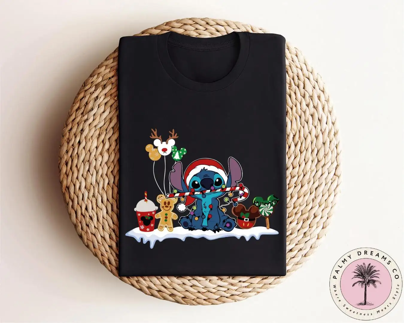 Christmas Stitch Shirt, Stitch Lights Christmas Shirt, Christmas Gift, Disney Shirt, Christmas Kids Shirt, Disney Snacks with Stitch