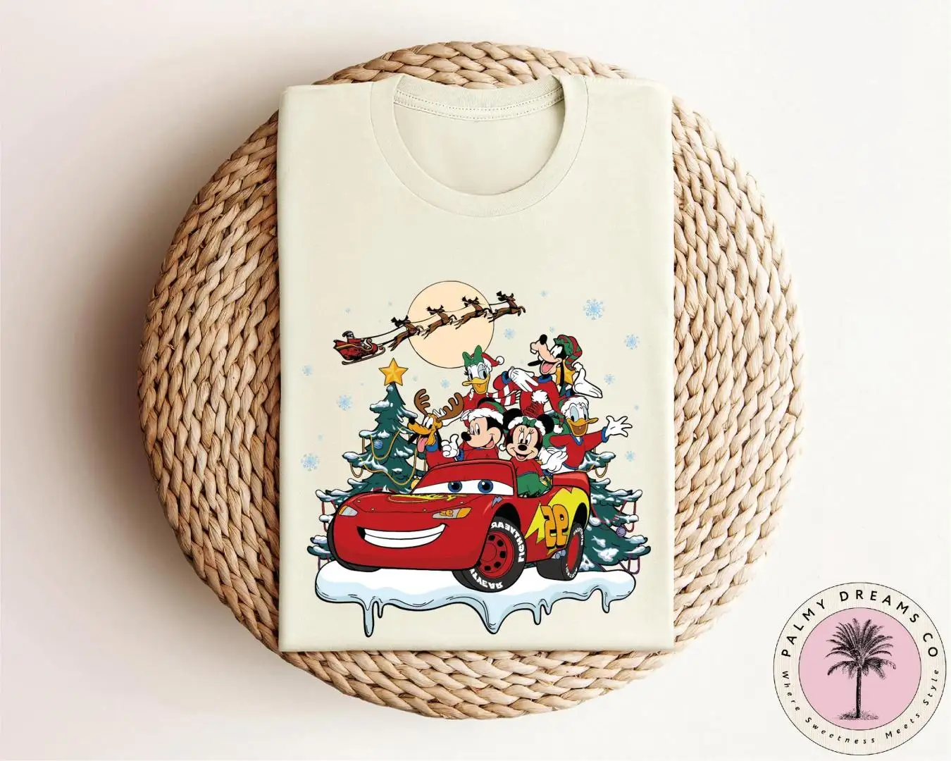 Mickey and Friends McQueen Christmas Shirt, WDW Holiday Vacation, Disney Pixar Christmas Shirt, Disney Christmas Family Shirt