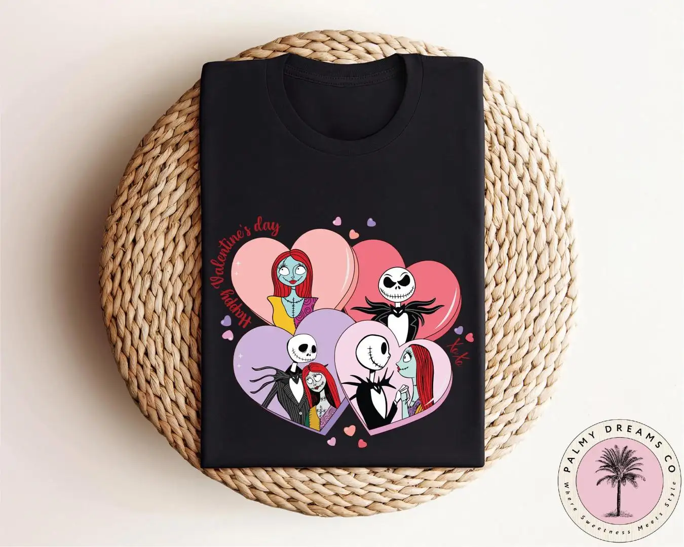 Jack and Sally Valentines Shirt, Nightmare Before Christmas Shirt, Happy Valentine's Day Shirt, Gift for Her, Jack and Sally Love Shirt