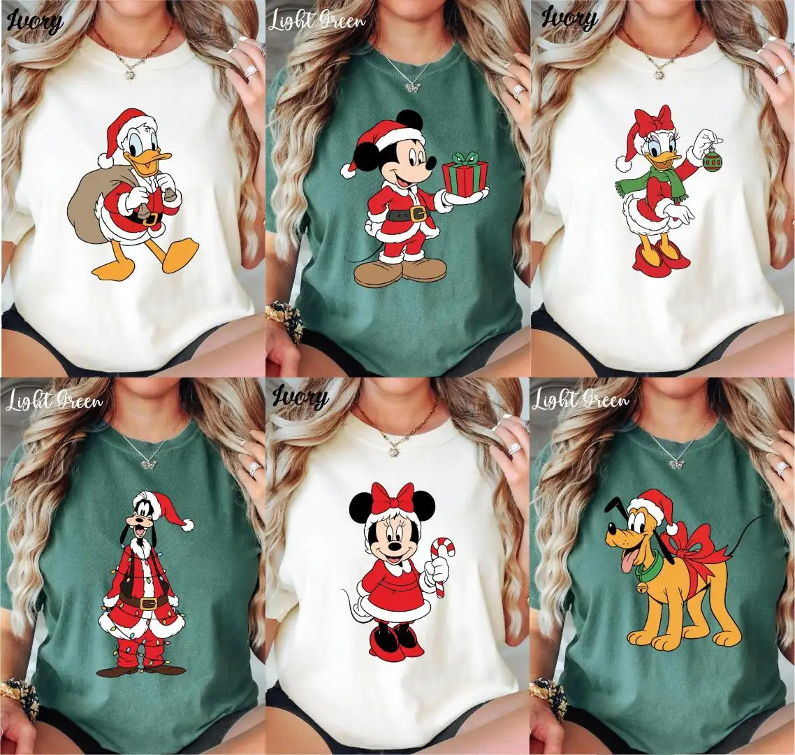 Comfort Colors® Mickey and Friends Christmas Shirt, Disney Xmas Matching Shirts, Disneyland Christmas Trip Shirt, Christmas Group Shirt