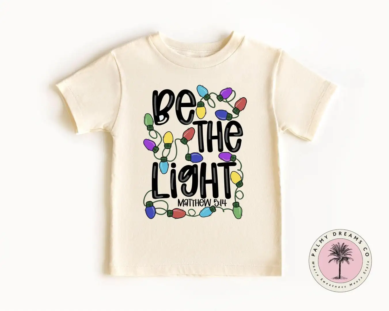 Be the Light Christmas Shirt, Bible Verse Christmas Tee, Toddler Bible Verse Xmas Tee