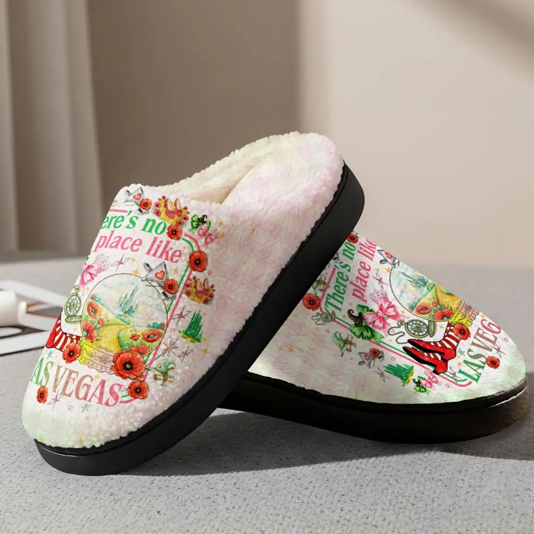 Wicked Off to See Wizard No Place Like Las Vegas Slipper, Wicked Movie Slipper, Elphaba Glinda Blanket Slipper, Disneyland Christmas Gift