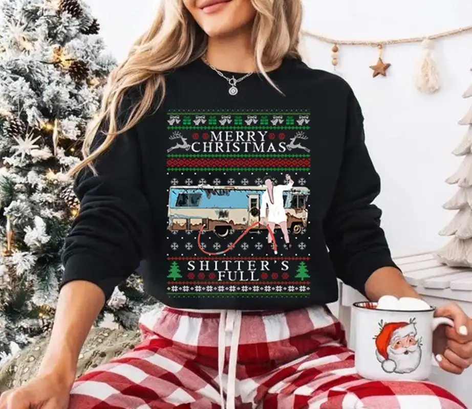 National Lampoon's Christmas Vacation Ugly Sweatshirt, Christmas Movie Sweatshirt, Cousin Eddie Christmas Sweatshirt, Shitter's Full Sweater