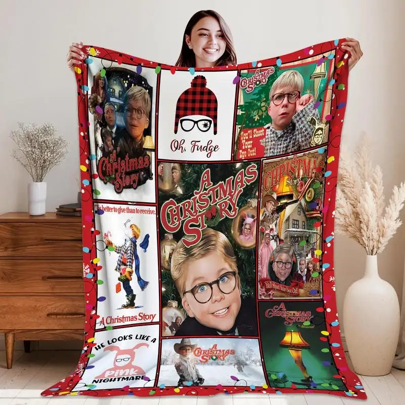 A Christmas Story Ralph Ralphie Parker Blanket A Christmas Story Blanket Christmas Movie Throw Blanket For Bed Couch Sofa Christmas Blanket