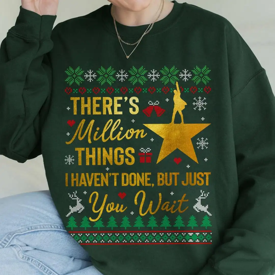 Hamilton Musical Ugly Christmas Shirt, Alexander Hamilton Comfort Colors Shirt, Xmas Gifts 06, Hamilton Musical Holiday Christmas Shirt