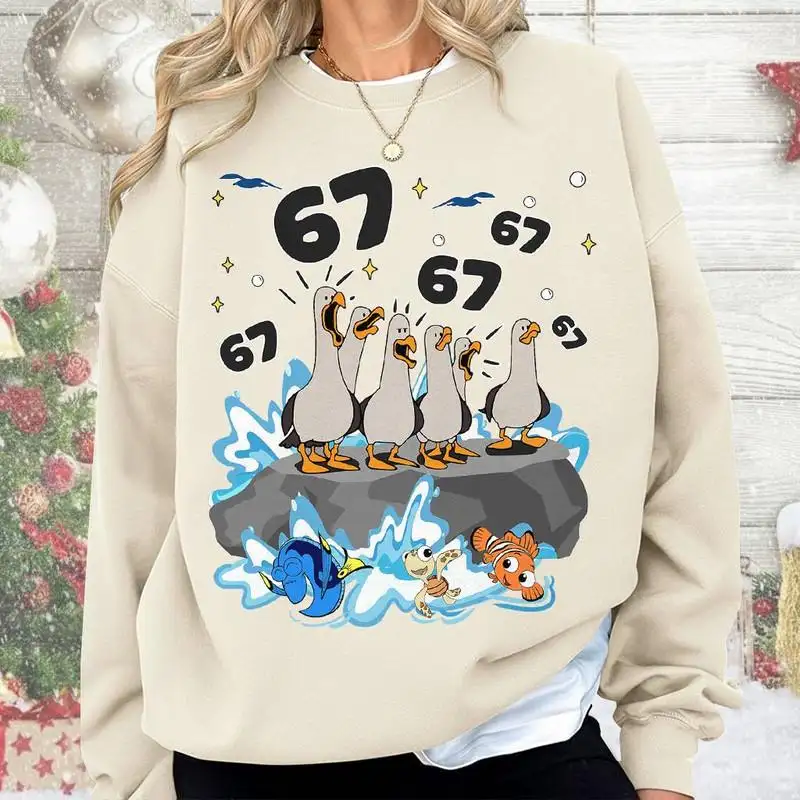 Comfort Colors Finding Nemo Seagulls Ho Ho Ho Christmas Shirt 6 7 Six Seven Finding Dory Nemo Christmas Shirt Christmas Famiy Matching Tee