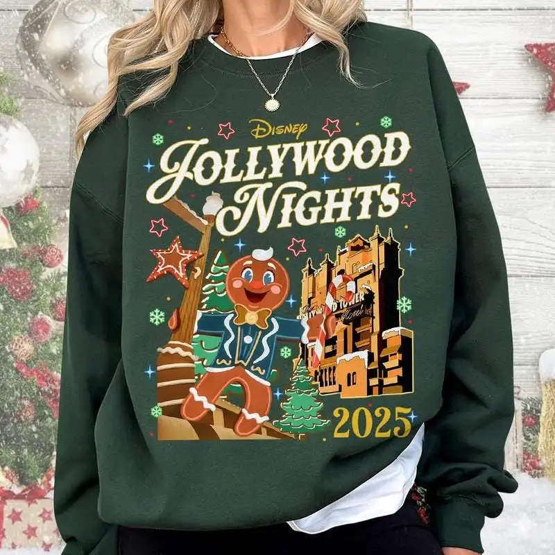 Disneyland Jollywood Nights 2025 Shirt Ollie Gingerbread Xmas Tee Mickeys Very Merry Christmas Hollywood Studios Xmas Family Christmas Tee